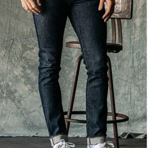 KATO Needle Skinny Raw selvage indigo jeans